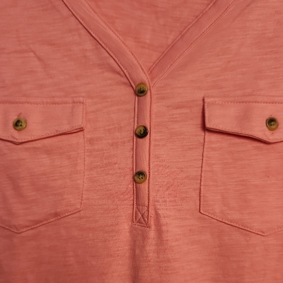 Croft & Barrow Women's Rose Button-Up Blouse - Picture 3 of 10